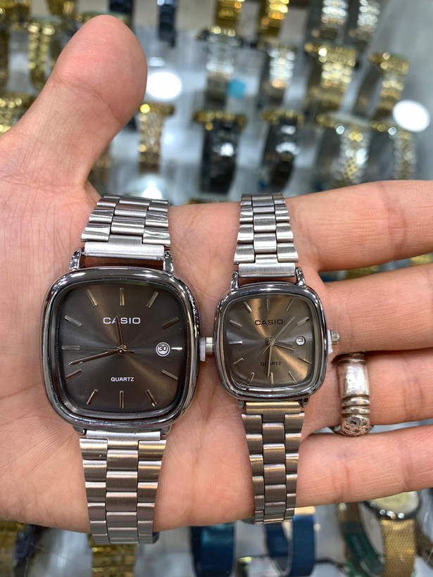 ساعت ست زنانه ومردانه کاسیو اولدمانی صفحه دودی