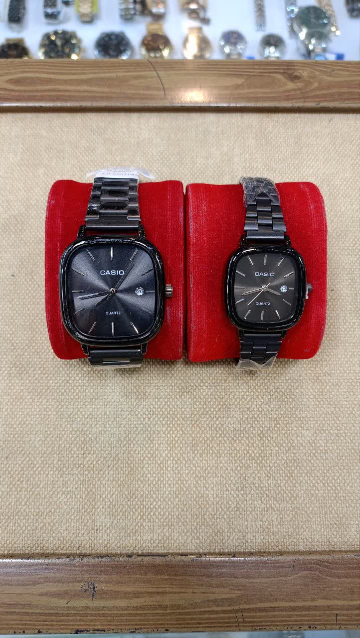 ساعت ست زنانه ومردانه کاسیو اولدمانی مشکی